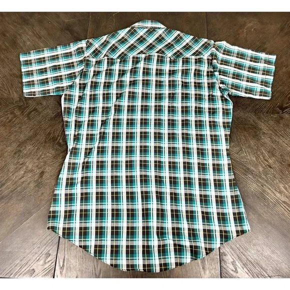 Vintage 80’ LEVIS The Cowboys Tailor Plaid Pearl Snap Western Shirt Size Large L - Picture 8 of 8